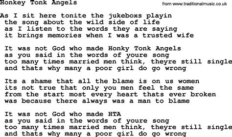 angels song original|honky tonk angels song original.